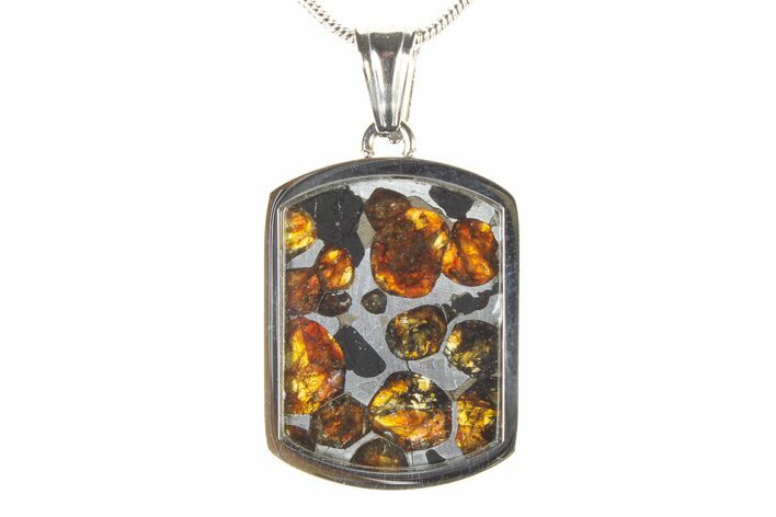 Sericho Pallasite Dog Tag Meteorite Pendant - Kenya #336100